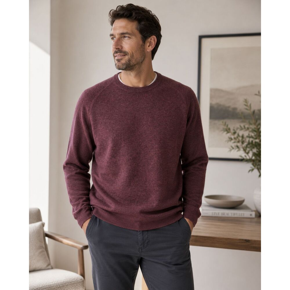 Banana Republic Burgundy Pullover Crewneck Sweater Cotton Blend XL